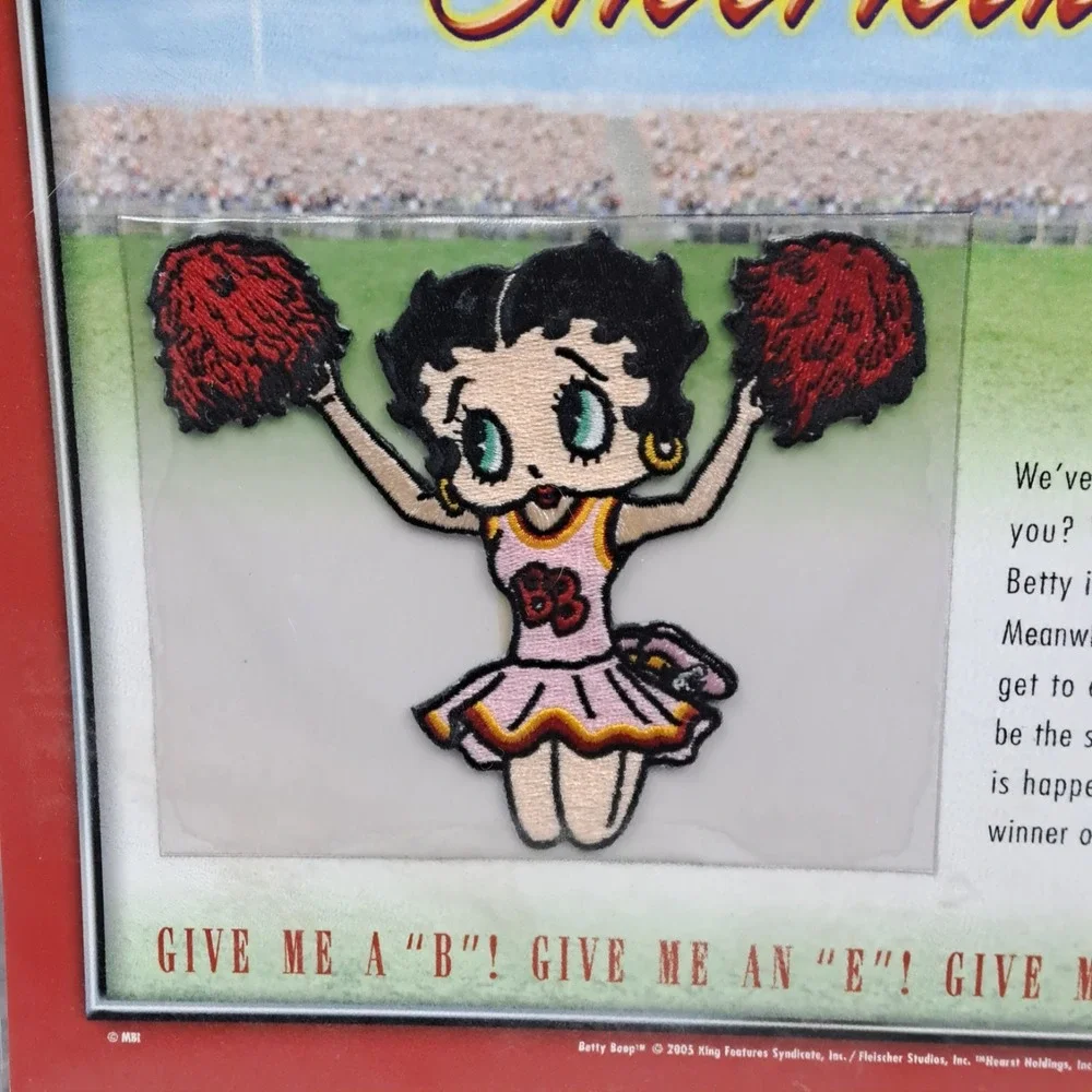 Betty Boop Patch‎ Cheerleader Betty Clothing Patch Collectible Vintage Football